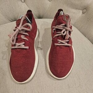 Allbirds womens sz 9, Wool Runners Maroon Running Shoes Lace Up